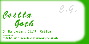 csilla goth business card